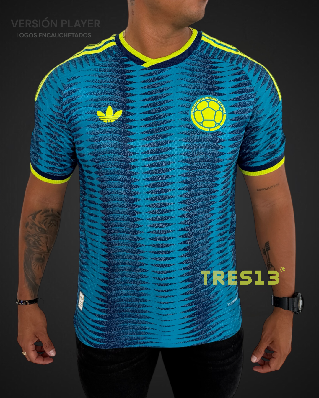 CAMISETA HOMBRE COLOMBIA VISITANTE TIPO PLAYER